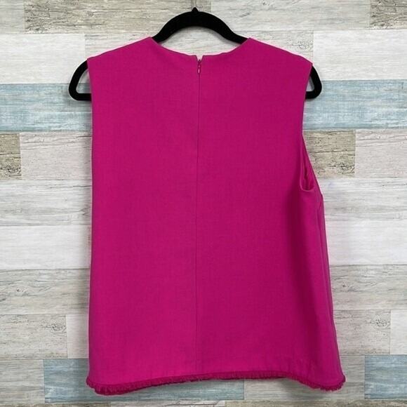 VICTORIA BECKHAM for TARGET Fringe Hem Shell Blouse Pink Womens XL - Picture 2 of 4